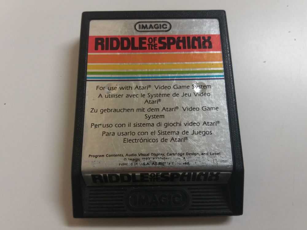 Atari 2600 Riddle of the Sphinx Atari 2600 Riddle of the Sphinx