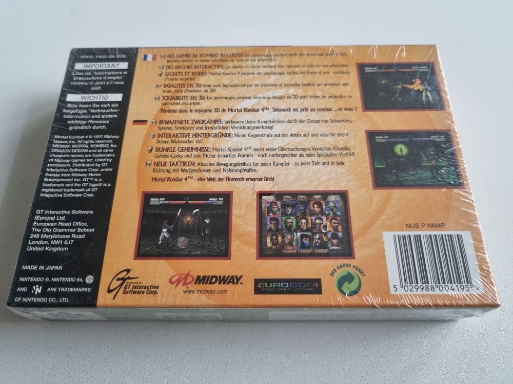 N64 Mortal Kombat 4 EUU - zum Schließen ins Bild klicken