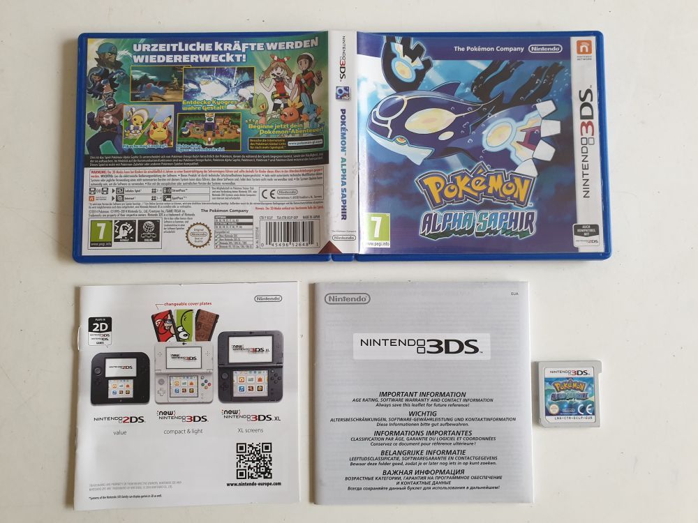 3ds Pokemon Alpha Saphir Gep 34 99 Retrogamecollectorheaven English Version