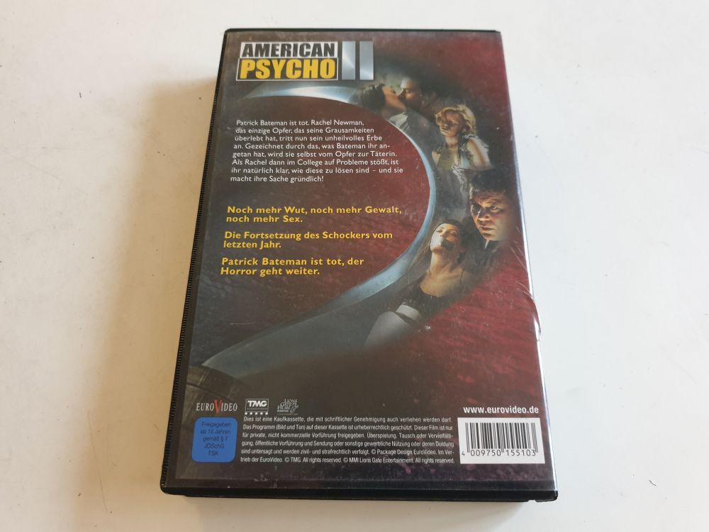 VHS American Psycho II - zum Schließen ins Bild klicken