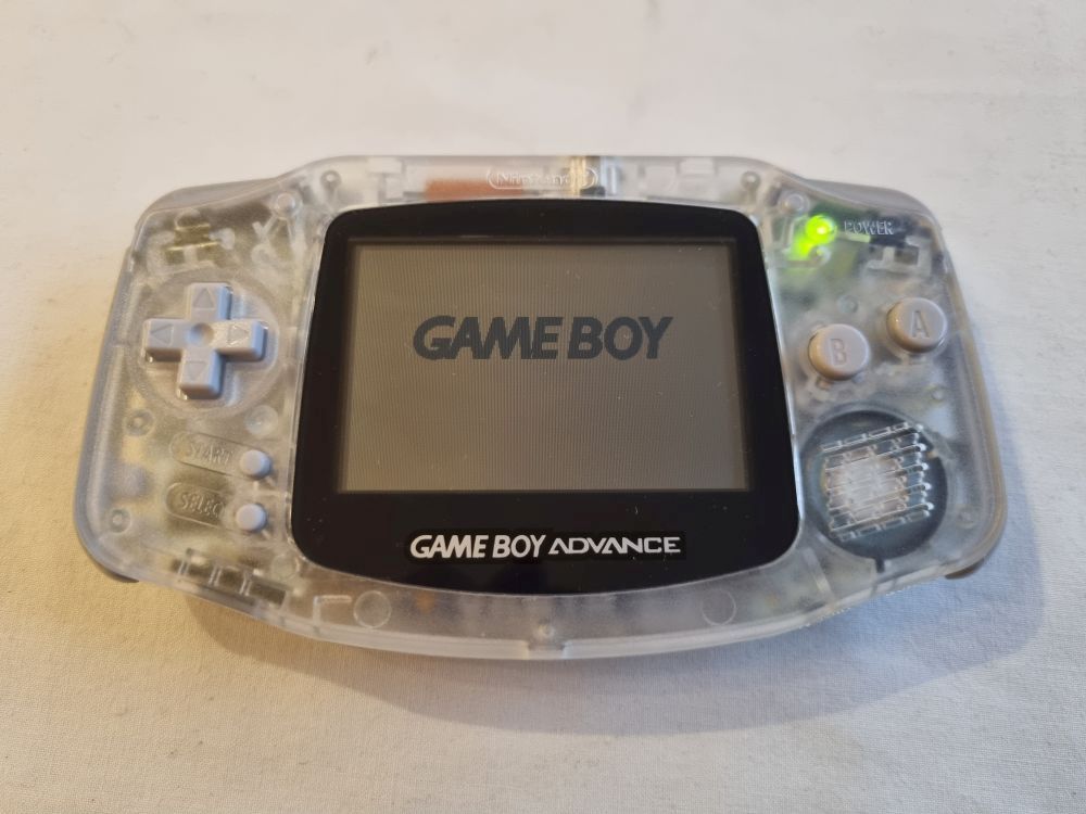 GBA Game Boy Advance Clear White - zum Schließen ins Bild klicken