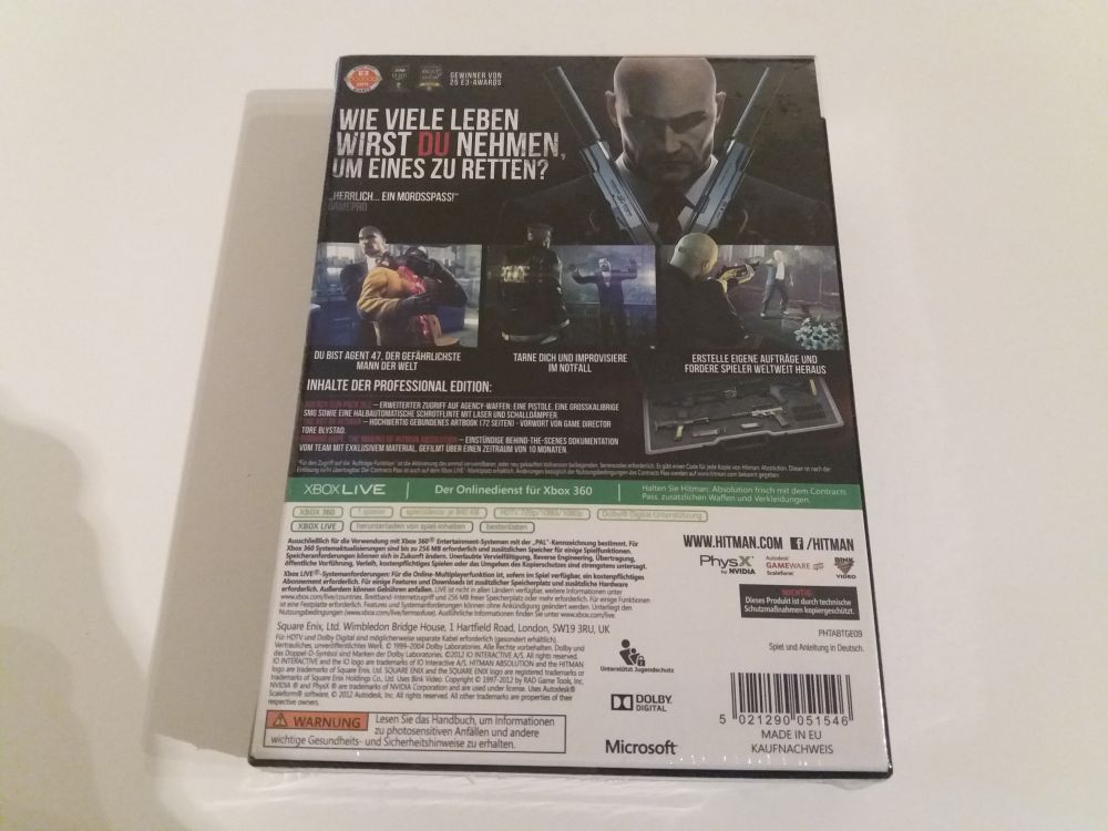XBox 360 Hitman Absolution Professional Edition - Click Image to Close