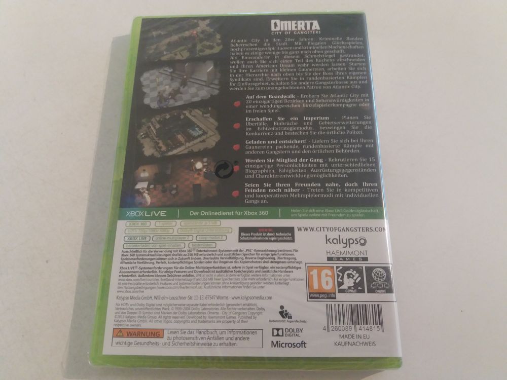 Xbox 360 Omerta - City of Gangsters - zum Schließen ins Bild klicken