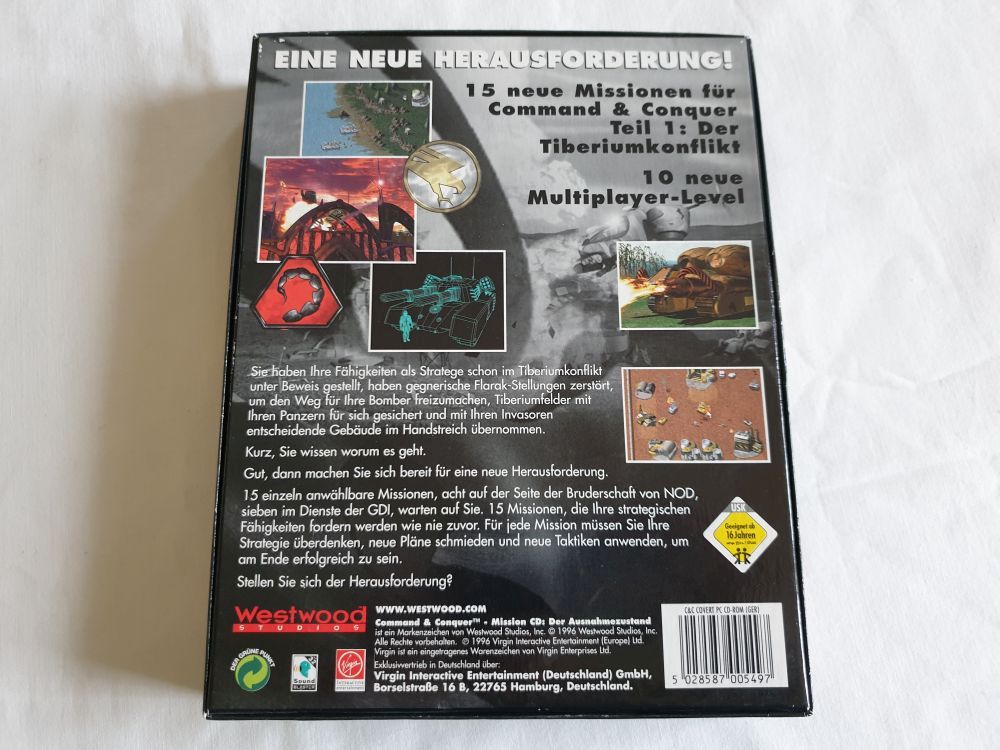 PC Command & Conquer Mission CD: Der Ausnahmezustand - zum Schließen ins Bild klicken