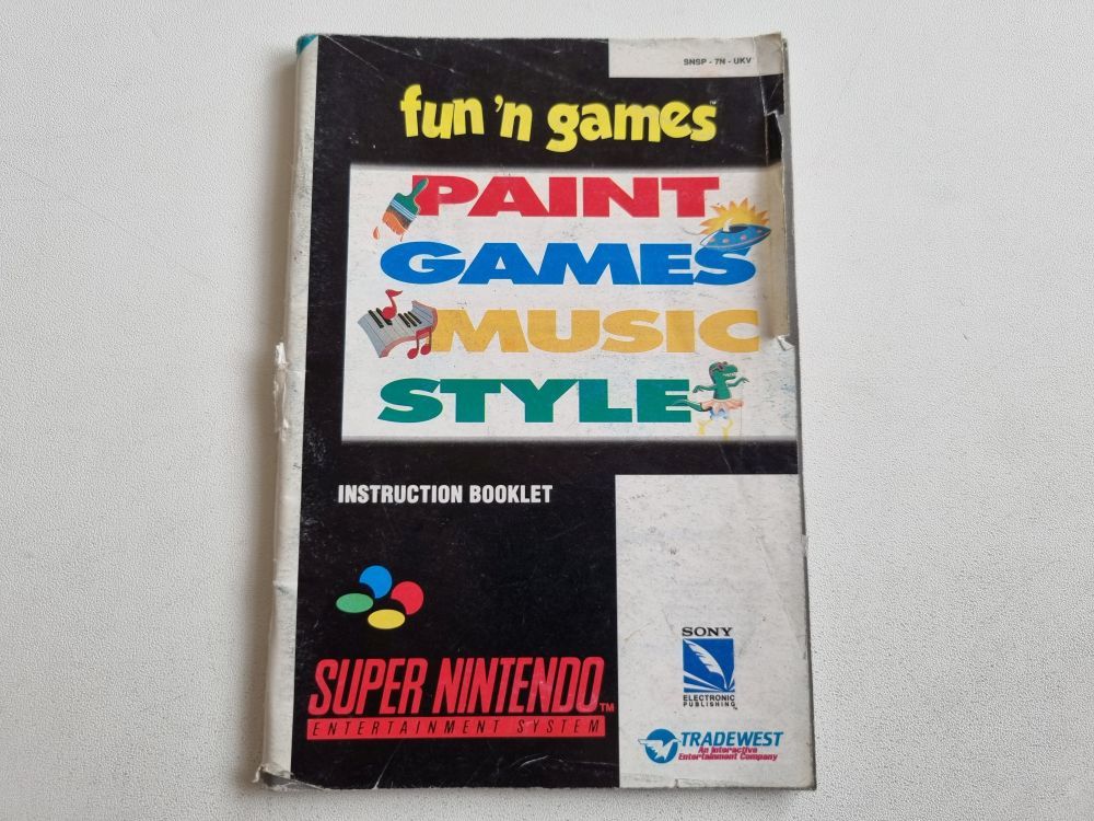 SNES Fun'n Games UKV Manual - zum Schließen ins Bild klicken