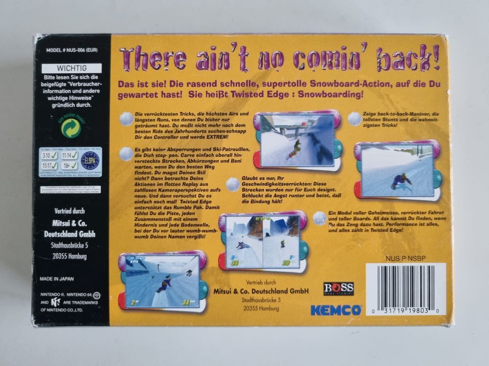 N64 Twisted Edge Snowboarding NOE - Click Image to Close