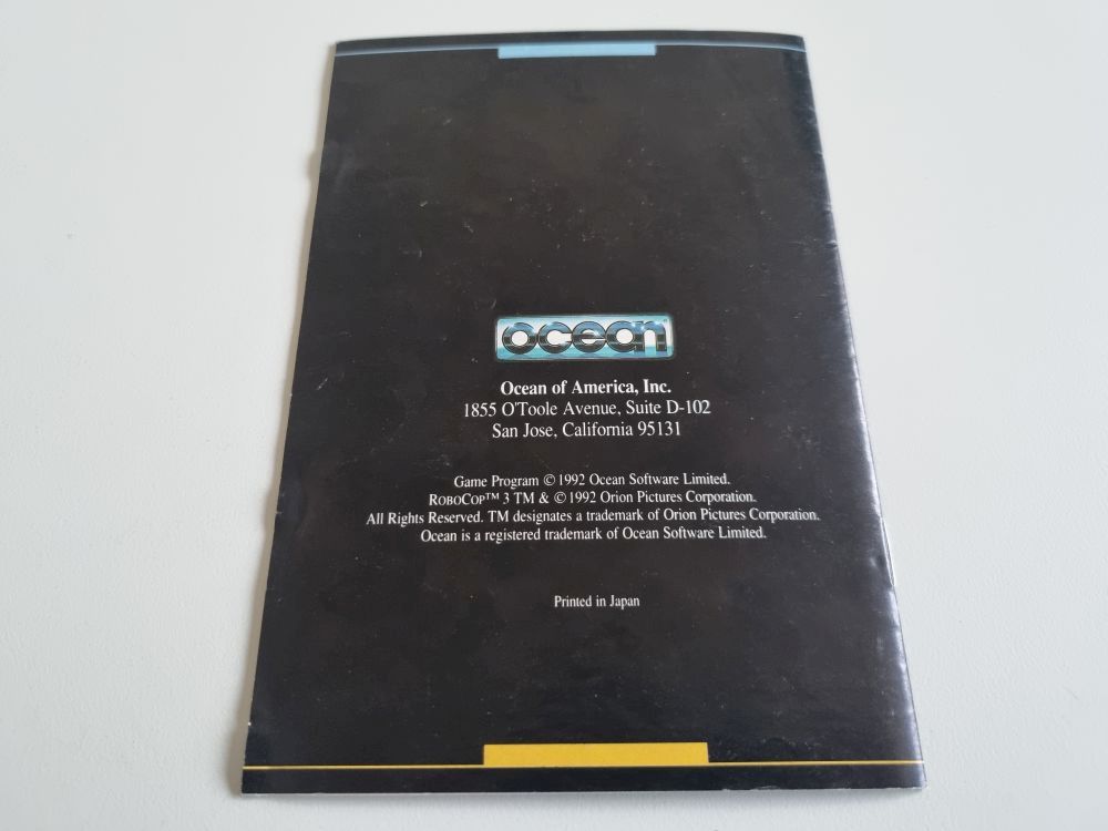 SNES Robocop 3 USA Manual - zum Schließen ins Bild klicken