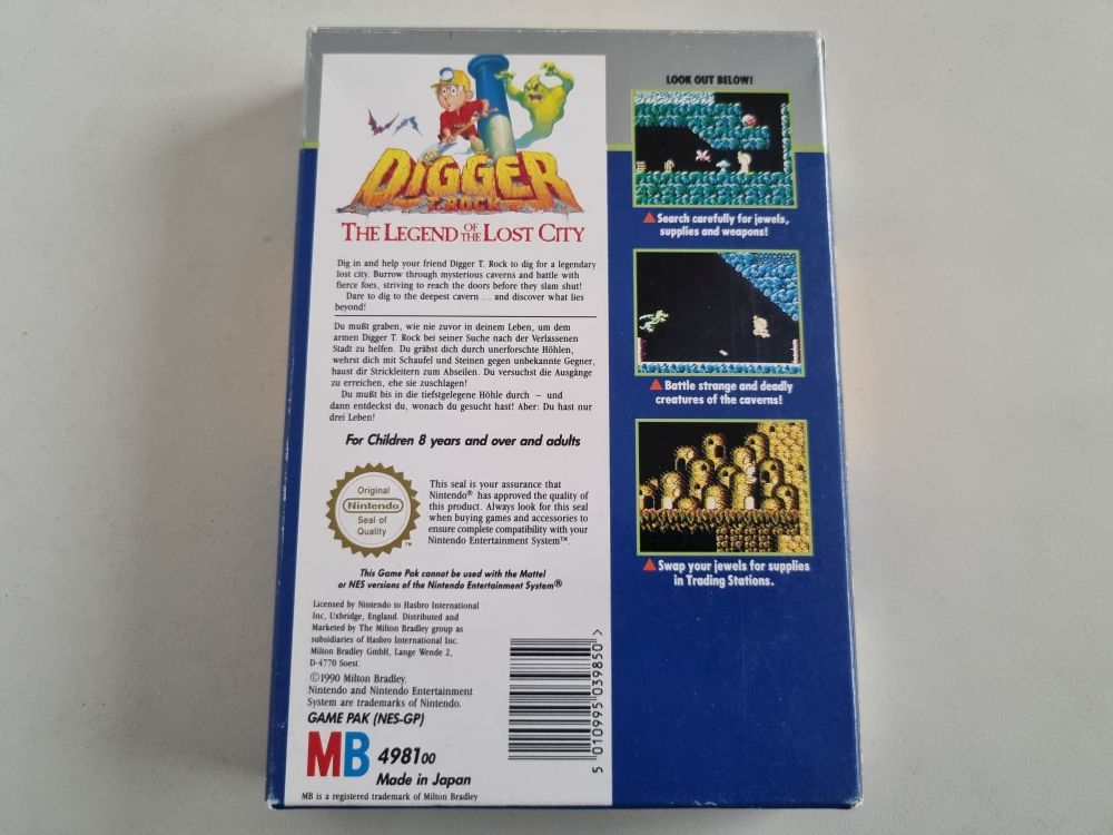 NES Digger T. Rock - The Legend of the Lost City NOE - zum Schließen ins Bild klicken