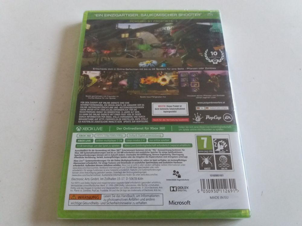  Plants vs Zombies - Garden Warfare - Xbox 360 - NEW SEALED :  Video Games