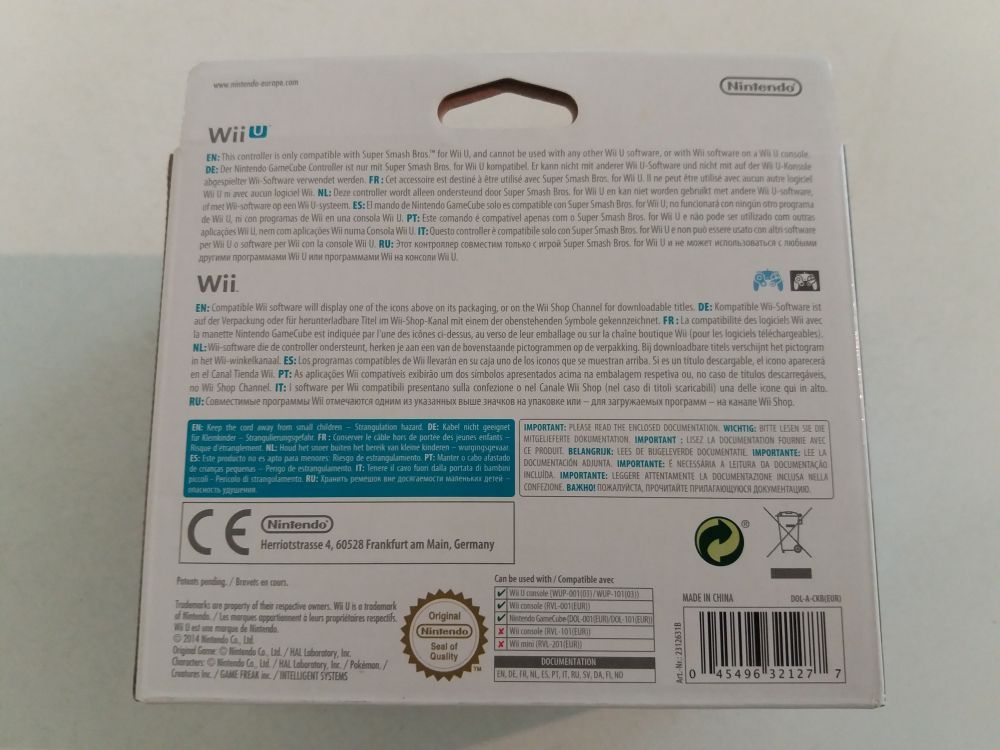 Nintendo Wii U Gamecube Controller - Super Smash Bros. Edition