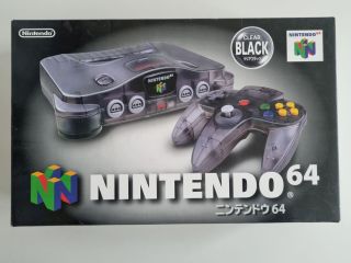 N64 Clear Black Original Box