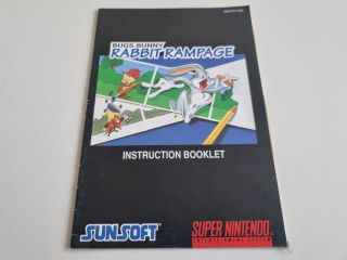 SNES Bugs Bunny - Rabbit Rampage USA Manual