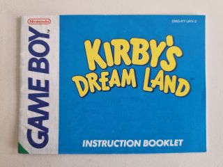 GB Kirby's Dream Land UKV Manual