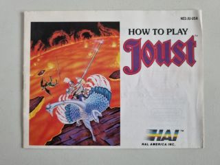 NES Joust USA Manual